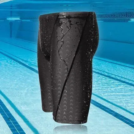 Men Black Sporty Swim Shorts