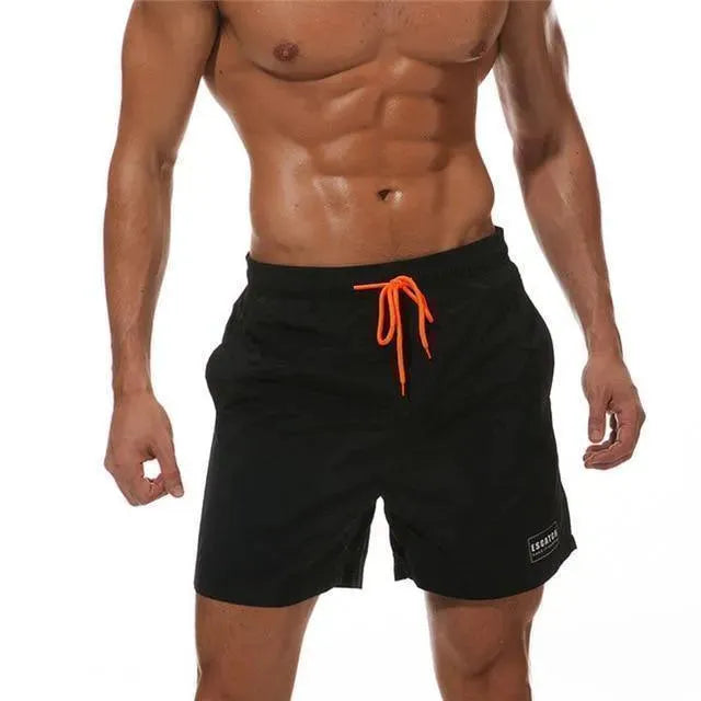 Men Blue Minimalist Swim Shorts