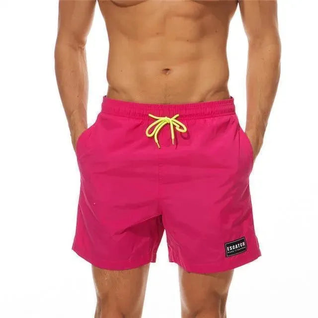 Men Blue Minimalist Swim Shorts