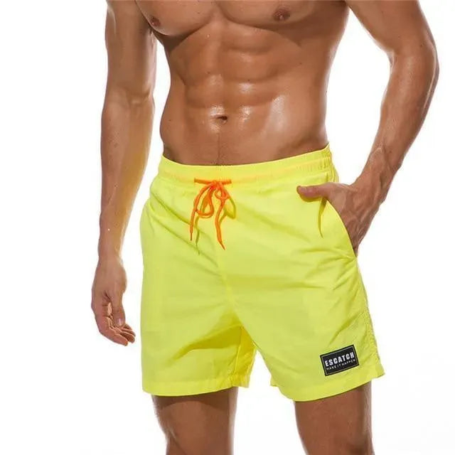 Men Blue Minimalist Swim Shorts
