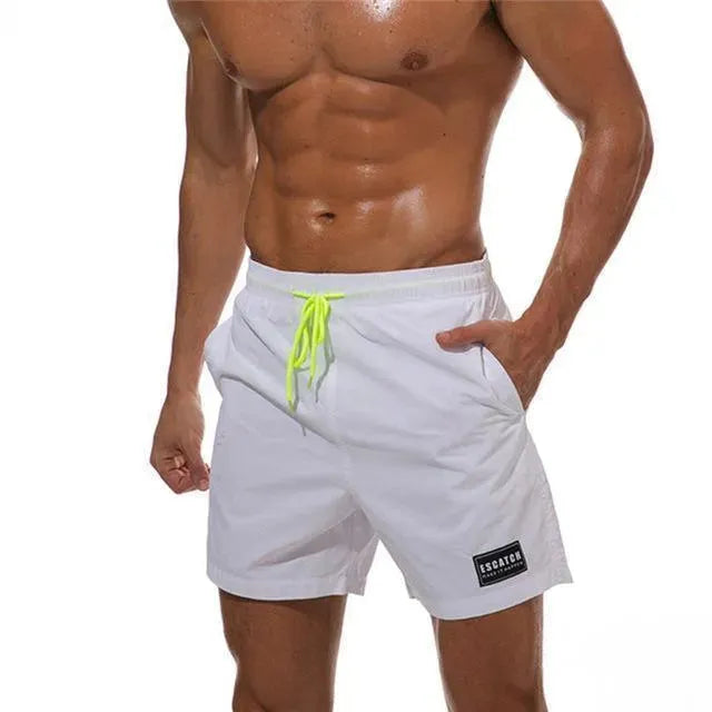 Men Blue Minimalist Swim Shorts