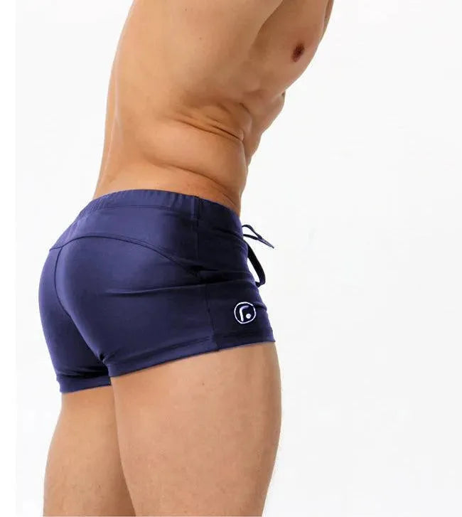 Men Blue Sporty Swim Shorts