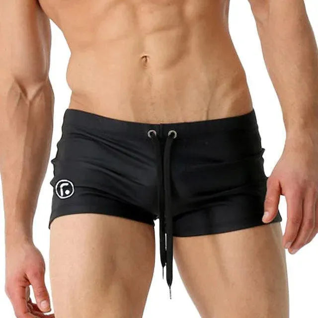Men Blue Sporty Swim Shorts