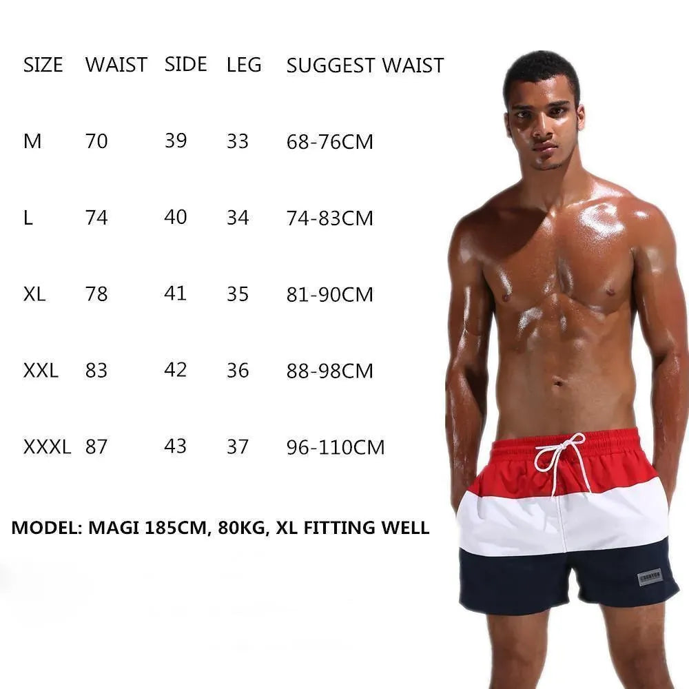 Men Colorblock Sporty Swim Shorts