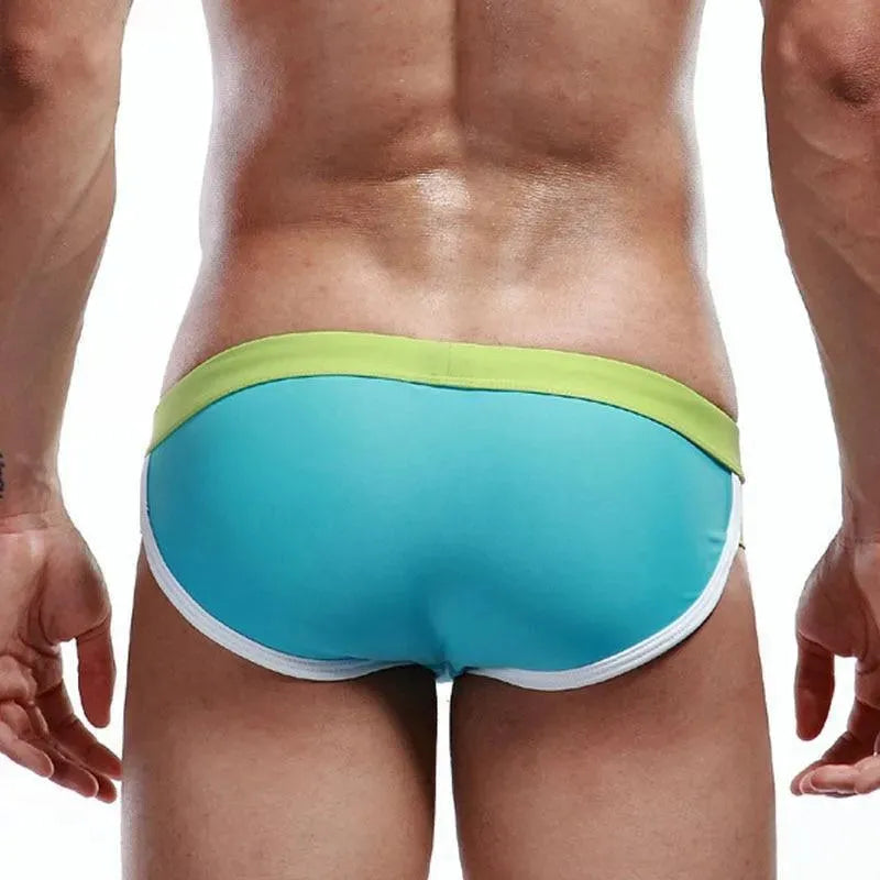 Men Colorblock Swim Briefs