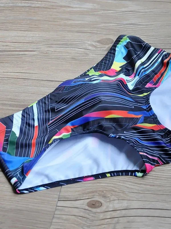 Men Geometric Swim Briefs