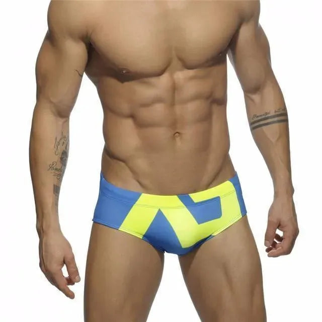 Men Geometric Swim Briefs