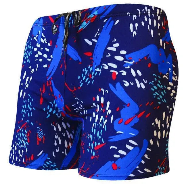 Men Multicolor Abstract Swim Shorts