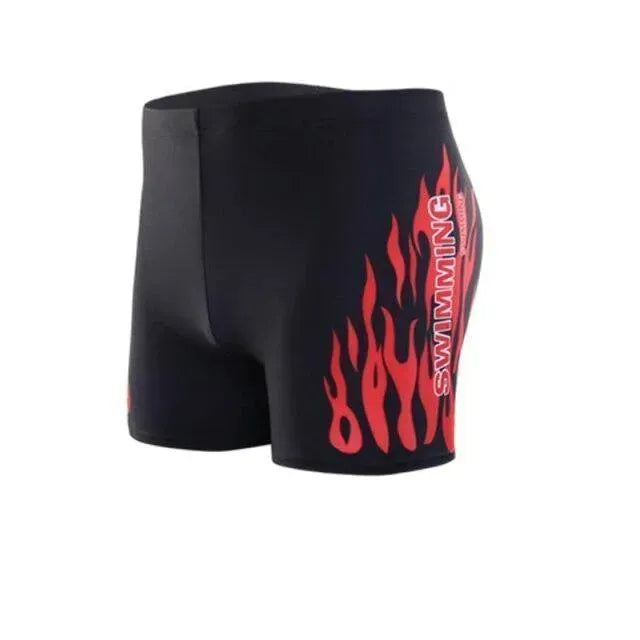 Men Multicolor Abstract Swim Shorts