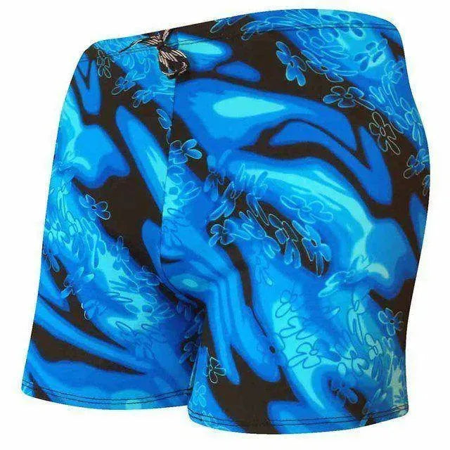 Men Multicolor Abstract Swim Shorts