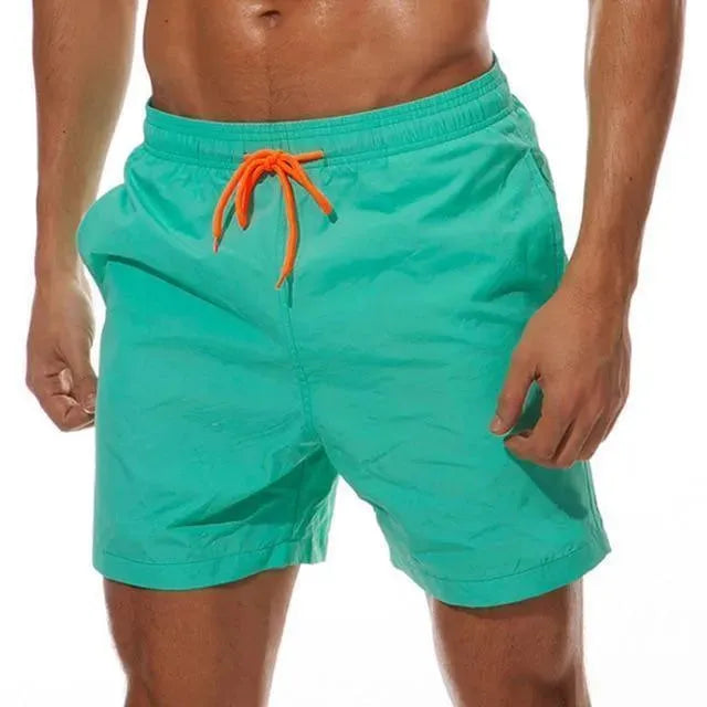 Men Pink Sporty Swim Shorts