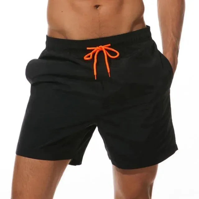 Men Pink Sporty Swim Shorts
