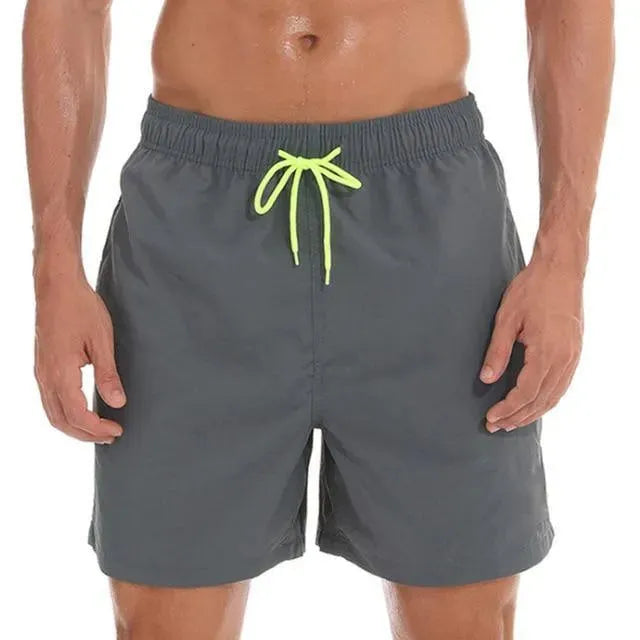 Men Pink Sporty Swim Shorts