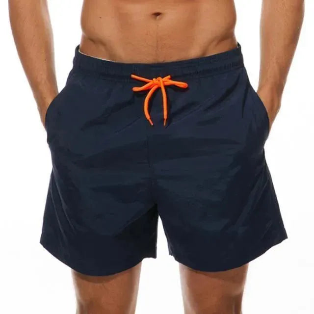 Men Pink Sporty Swim Shorts