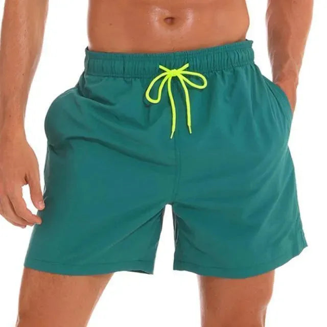 Men Pink Sporty Swim Shorts