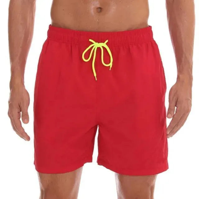 Men Pink Sporty Swim Shorts