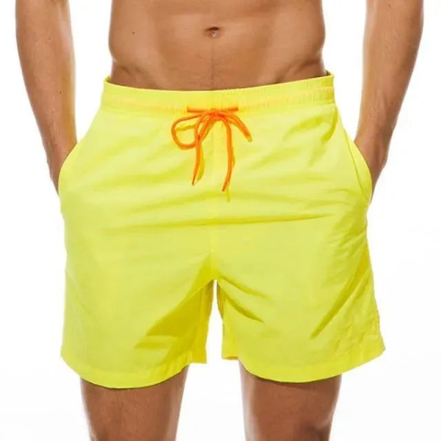 Men Pink Sporty Swim Shorts