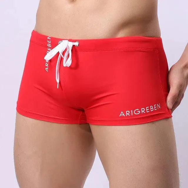 Men Red Swim Shorts