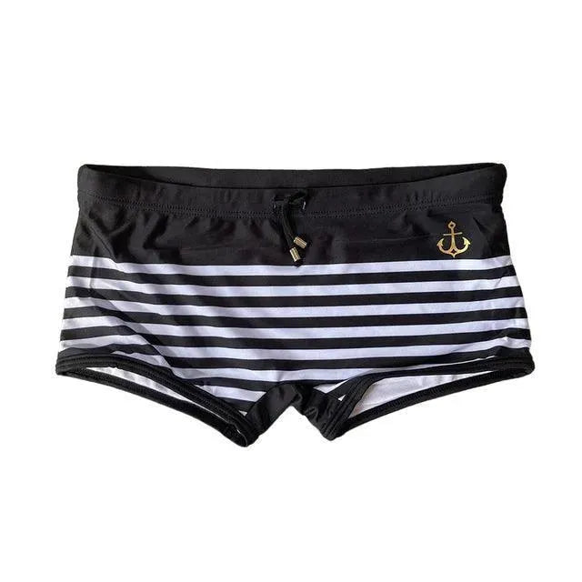 Men Striped Swim Shorts