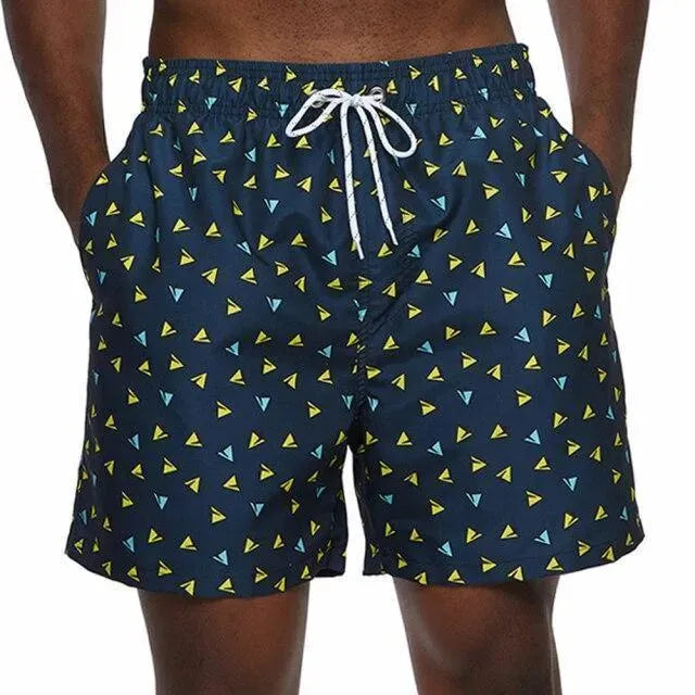 Men Striped Swim Shorts