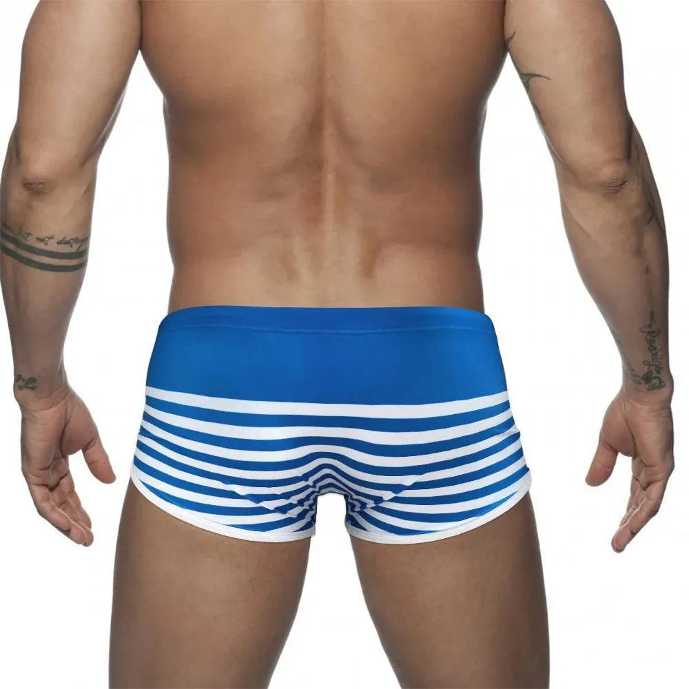 Men Striped Swim Shorts