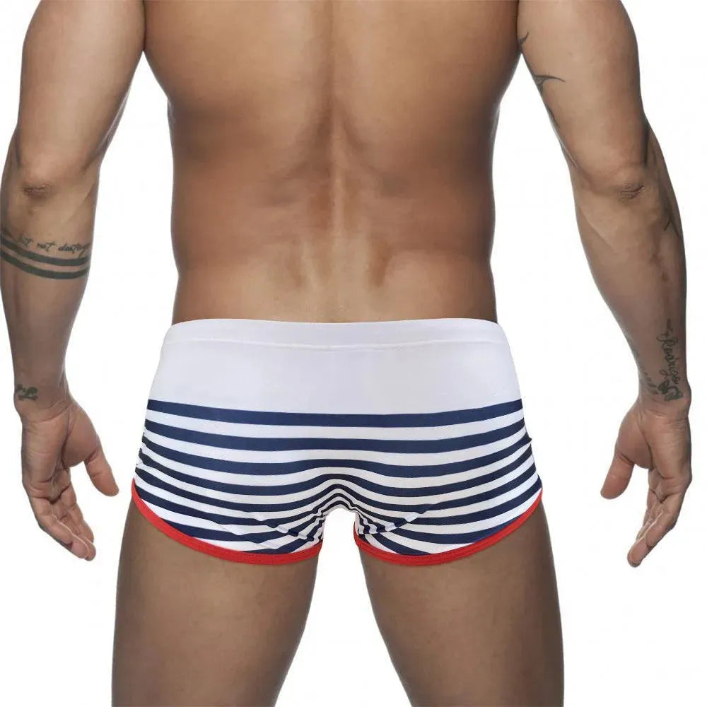 Men Striped Swim Shorts