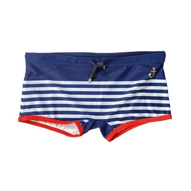 Men Striped Swim Shorts