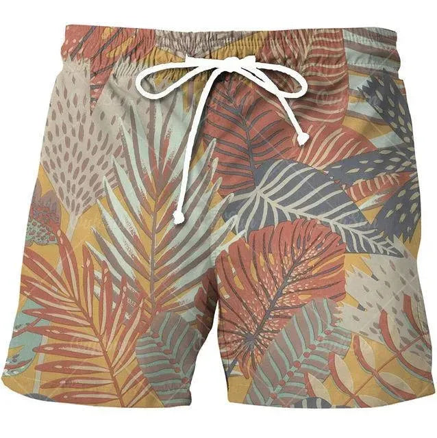 Men Tropical Board Shorts