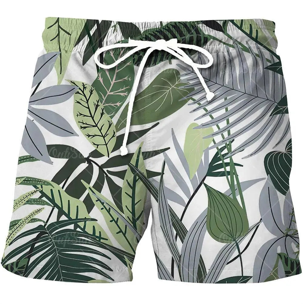 Men Tropical Board Shorts
