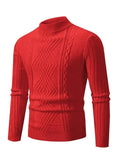 Men’s Cashmere Jacquard Turtleneck Pullover Sweater