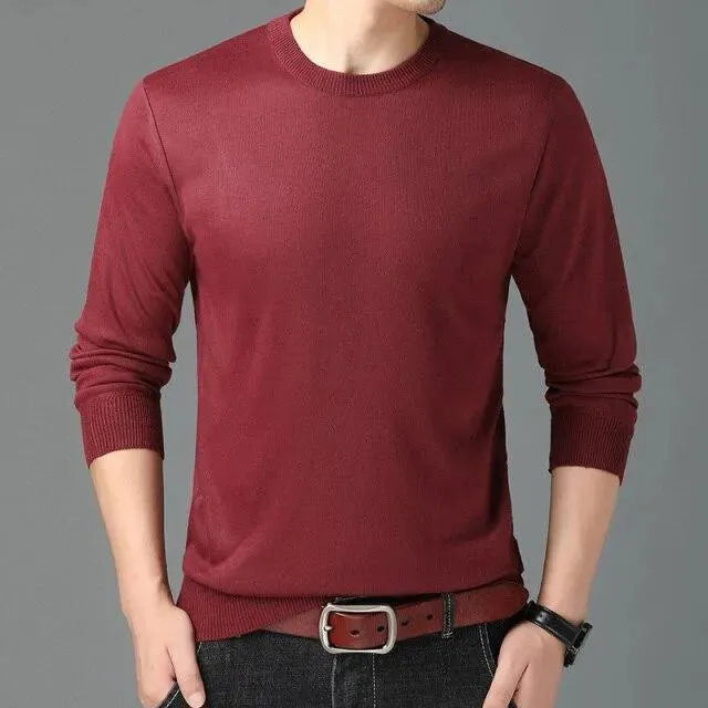 Men’s Casual Crew-Neck Pullover Sweater