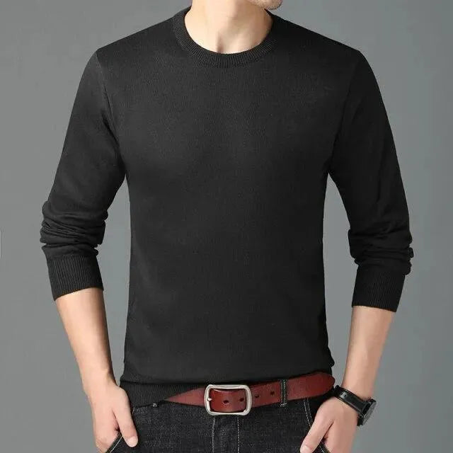 Men’s Casual Crew-Neck Pullover Sweater