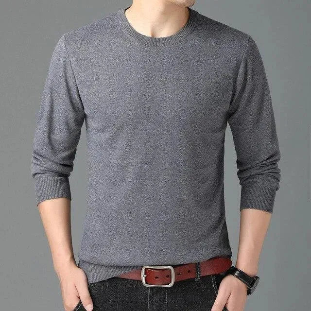 Men’s Casual Crew-Neck Pullover Sweater