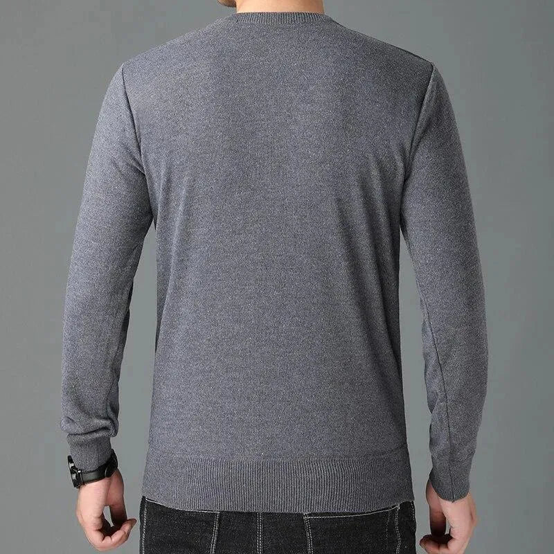 Men’s Casual Crew-Neck Pullover Sweater