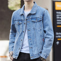 Men's Classic Denim Jacket Button Front Casual Style