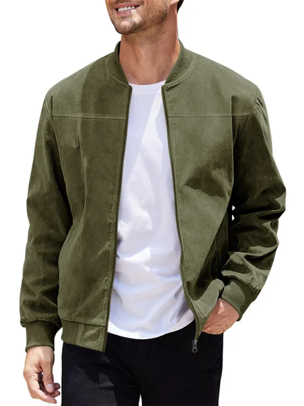 Men's Cotton Bomber Jacket Retro Casual Style