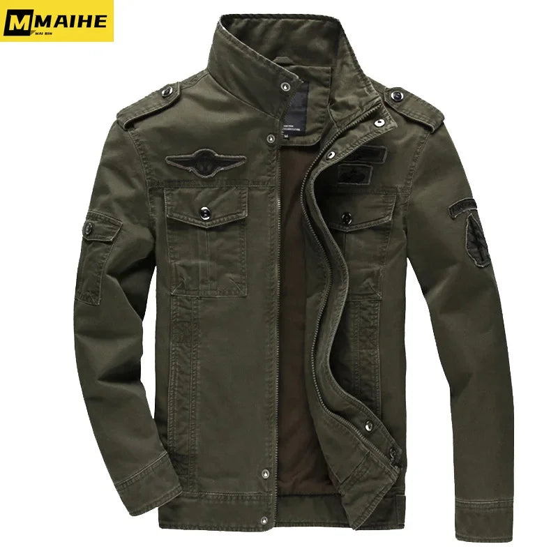 Men's Cotton Trucker Jacket Button Front Casual Style