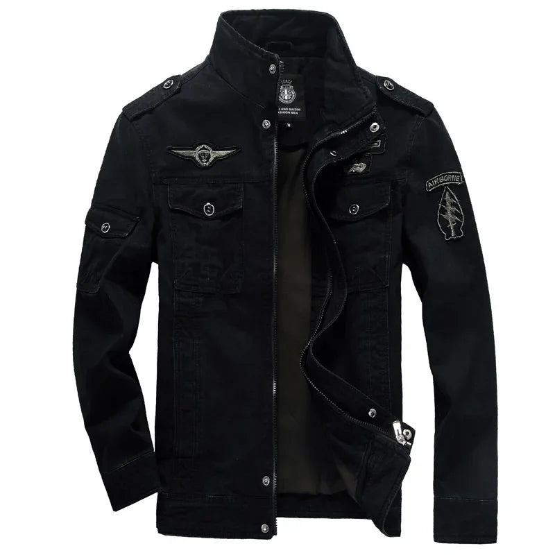 Men's Cotton Trucker Jacket Button Front Casual Style