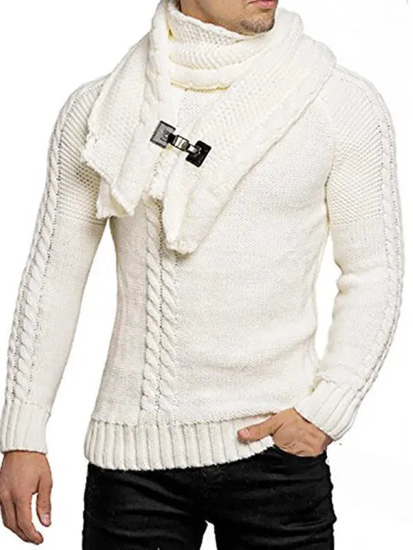 Men’s Crew-Neck Knit Pullover Sweater – Classic
