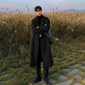 Men's Double Breasted Coat Longline Modern Style