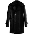 Men's Double Breasted Trench Coat Warm Classic Style
