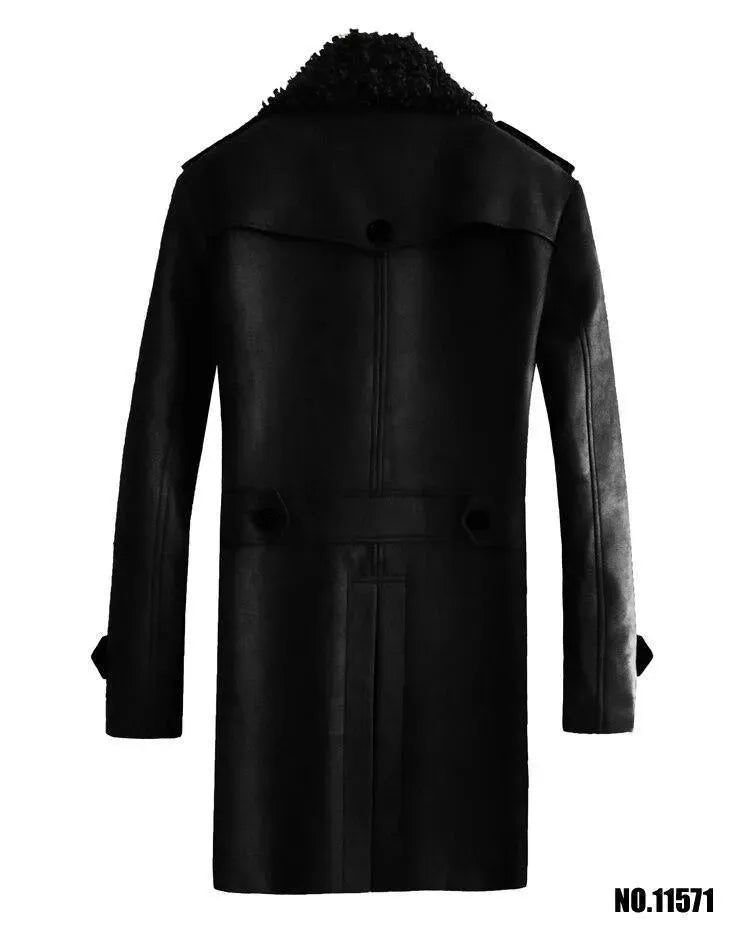 Men's Double Breasted Trench Coat Warm Classic Style