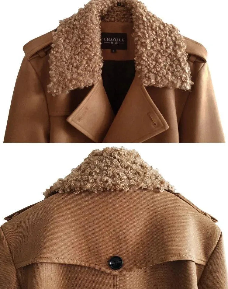 Men's Double Breasted Trench Coat Warm Classic Style