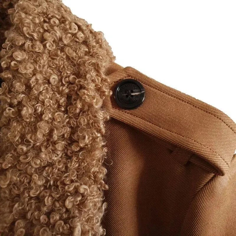Men's Double Breasted Trench Coat Warm Classic Style