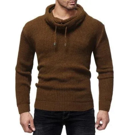Men’s Drawstring Turtleneck Pullover Sweater