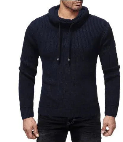 Men’s Drawstring Turtleneck Pullover Sweater
