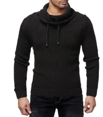 Men’s Drawstring Turtleneck Pullover Sweater