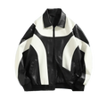 Men’s Faux Leather Bomber Jacket Padded Style