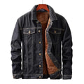Men’s Fleece Denim Jacket Winter Style