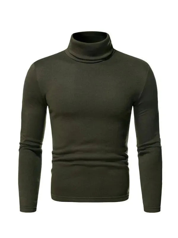 Men’s Fleece Turtleneck Pullover Sweater – Warm Knit